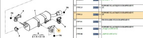 Rear exhaust elastic support