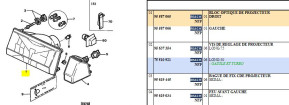 Right headlight optical unit