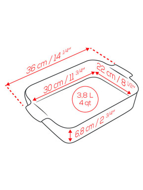 Plat rectangle 36cm ardoise