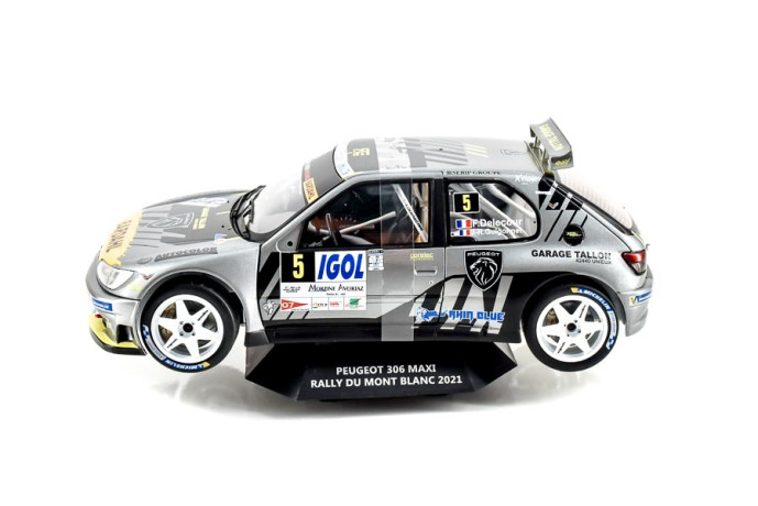 Voiture Miniature Peugeot 306 Maxi No 5 Delecour Rally Mont Blanc 2021 1/18  - S1808301 SOLIDO