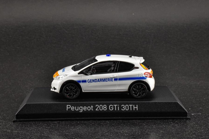 Peugeot - 208 GTi 30TH Gendarmerie 2014 - Norev - 1/43 - Voiture miniature  diecast Autos Minis