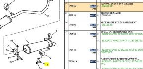 Exhaust support on chassis