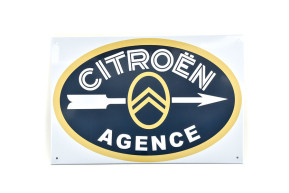 Metal plate agence citroen