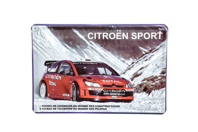 Plaque metal c4 wrc s. loeb...