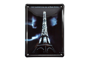 Metal plate citroen eiffel tower 20x15cm