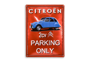 Relief metal plate citroen parking 2cv