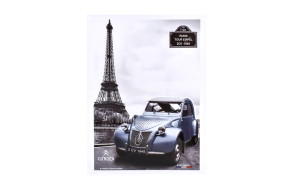 Relief metal plate 2cv eiffel tower