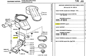 Oil bath air filter support bracket