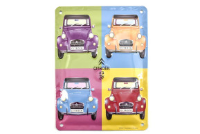 Metal plate 4 visuals 2cv 20x15 cm