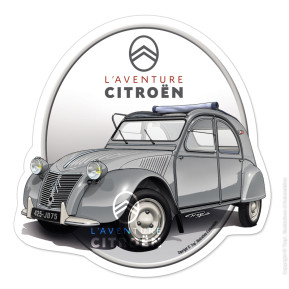 Autocollant 2cv azlp 1959 grise