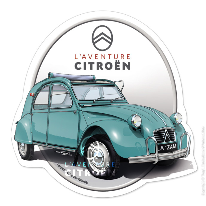 Sticker 2cv azam 1964 agave...