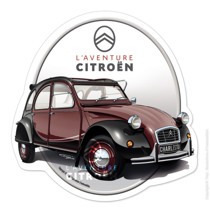 Autocollant 2cv charleston...