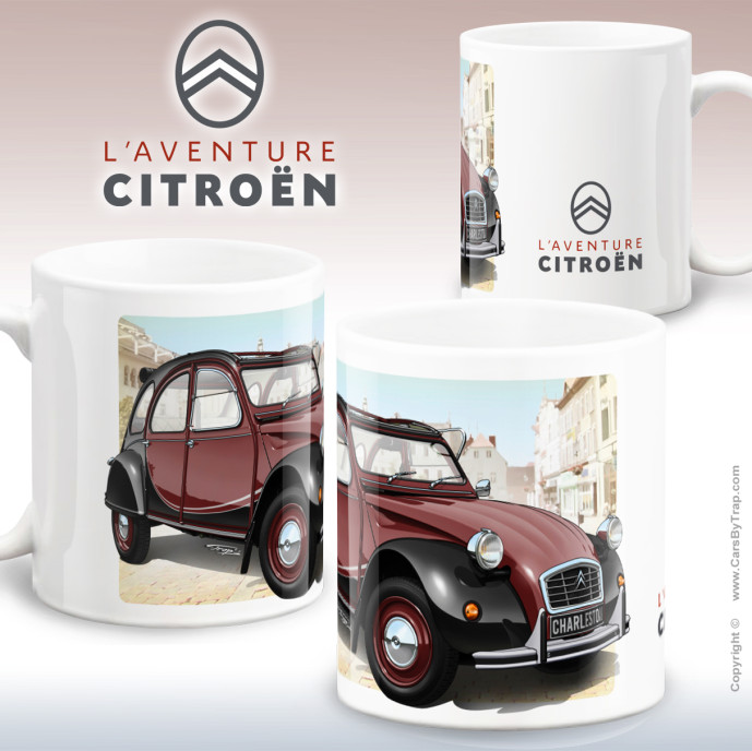 Mug 2cv charleston rouge 1982