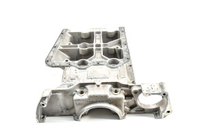 Injection lower engine crankcase half