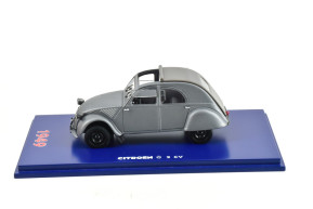 1/43 2cv 1949 grise toit ouvert -milezim