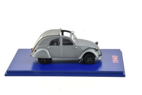 1/43 2cv 1949 grise toit ouvert -milezim