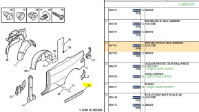 Protecteur d'aile arriere gauche